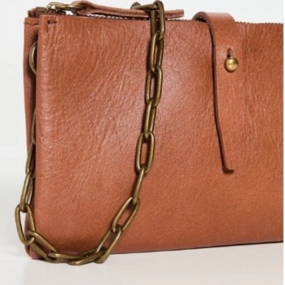 Madewell The Transport Accordion Crossbody in English Saddle Bag - Picture 5 of 9